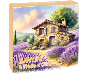 Круглое мыло с лавандой в картонной коробке Лавандовая деревушка 100 гр Круглое мыло с лавандой в картонной коробке Лавандовая деревушка 100 гр