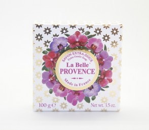 Круглое мыло с орхидеей в картонной коробке La belle Provence 100 гр Круглое мыло с орхидеей в картонной коробке La belle Provence 100 гр