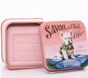 Мыло с розой Вест-терьер 100 гр. vivacite.ru Мыло с розой в металлической коробке Вест-терьер 100 гр. vivacite.ru